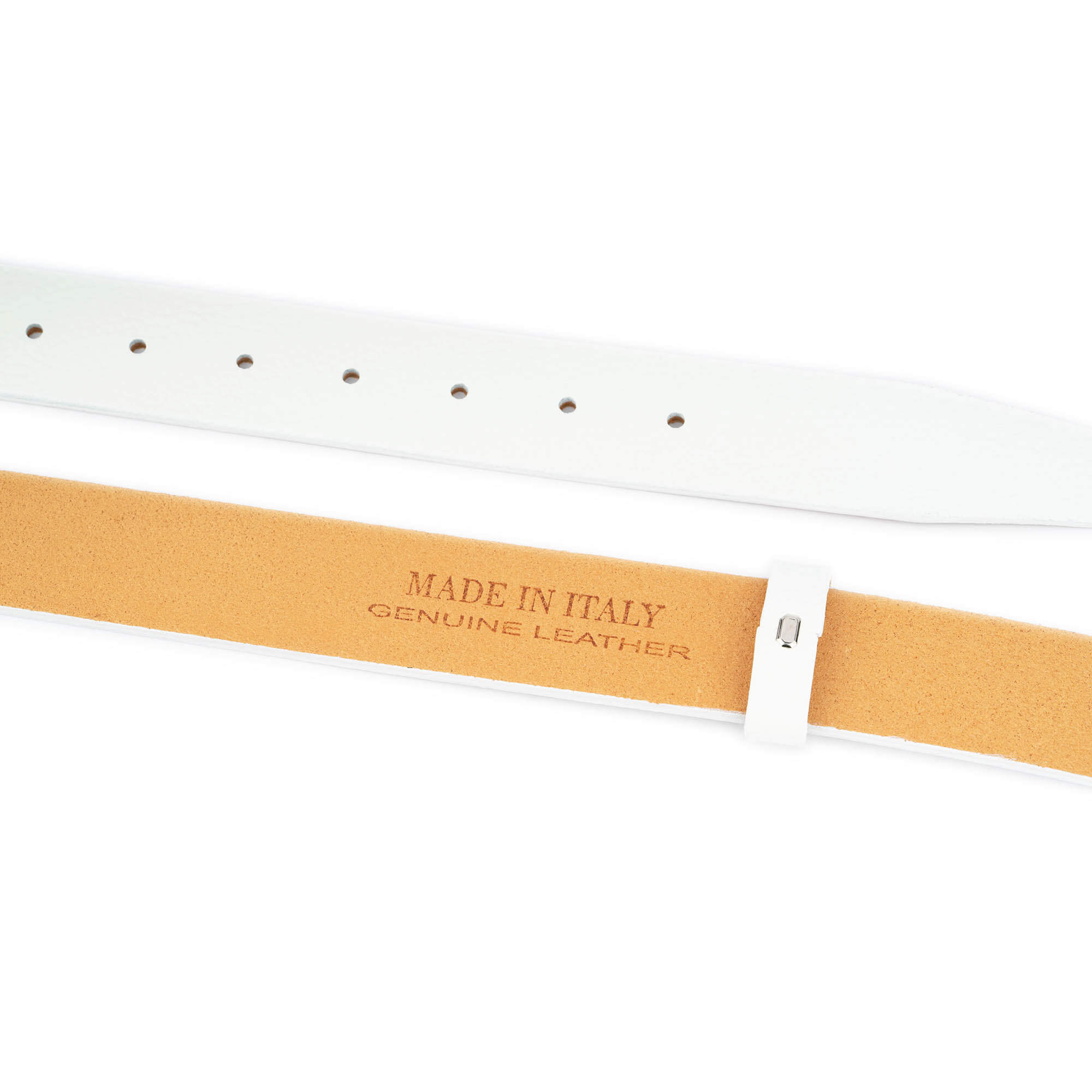 3.5 cm White Pebbled Leather Belt Strap Replacement for Ferragamo Buckles - Classic Dress Belt for Men & Women, Perfect for Office, Formal Events & Everyday Wear