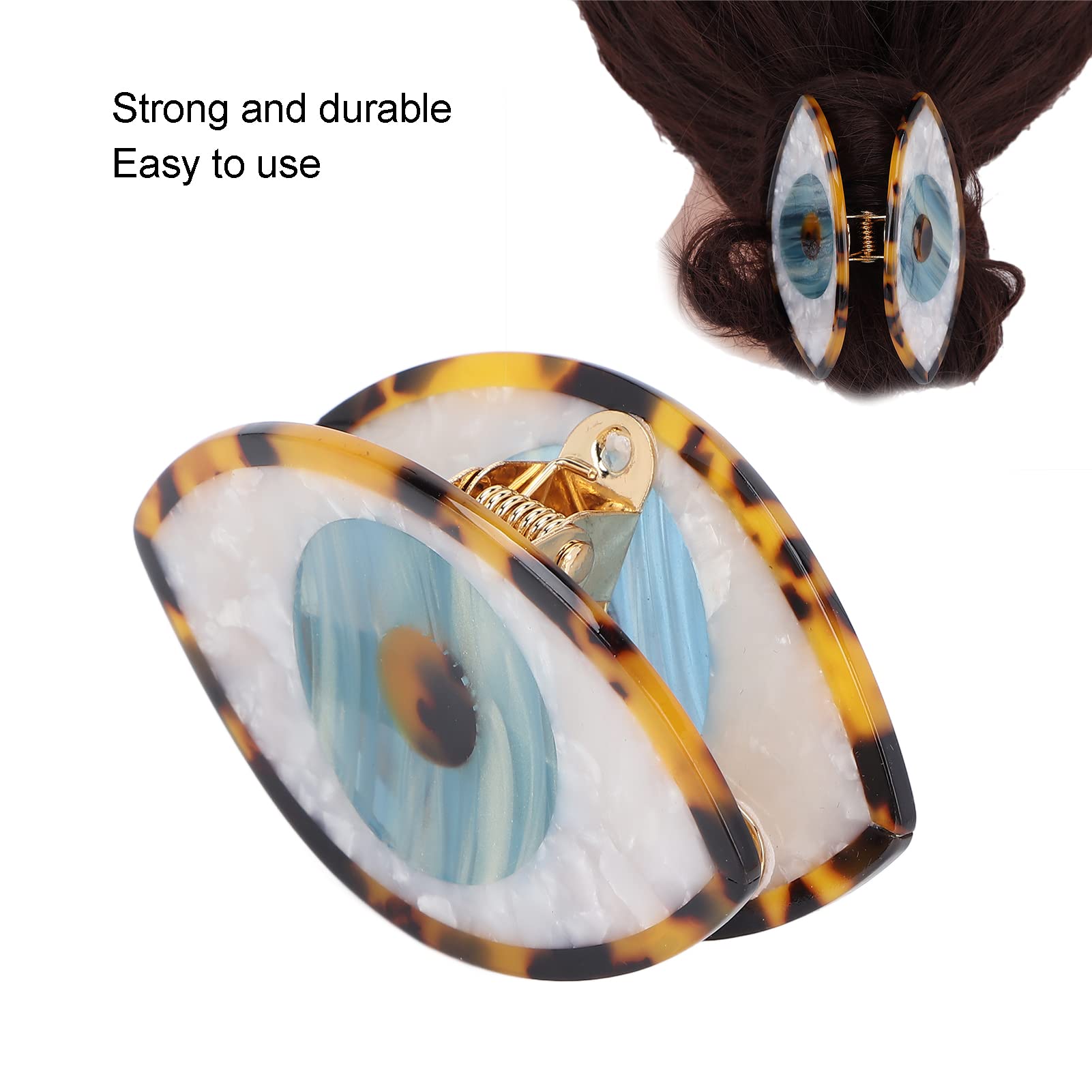 EXCLUZO Small Hair Claw Clips for Women - Strong Grip Tortoiseshell Hair Clamps for Tight Hold - Durable Hair Accessories for Girls & Women - Perfect for Ponytails, Buns & Everyday Hairstyles