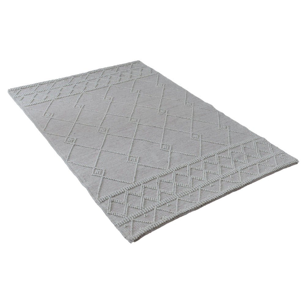 Hand Woven Bohemian Area Rug - Soft & Durable Cotton Sculpture Carpet for Living Room, Bedroom, or Nursery Decor