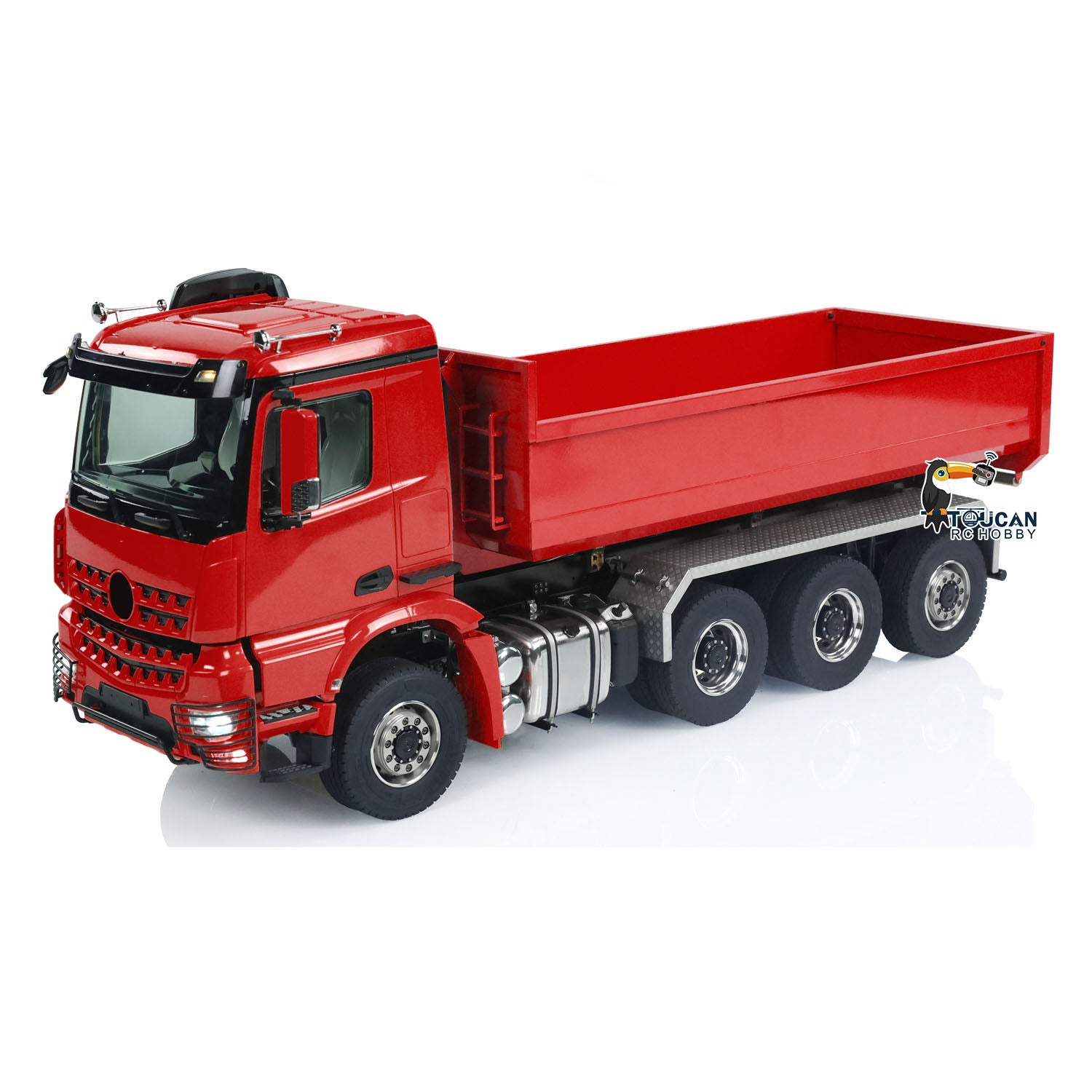 1/14 Scale 8x8 RC Hydraulic Dump Truck - Remote Control Construction Vehicle with Roll On/Off Function, Full Dumping System, PNP Version, Light & Sound Effects - Perfect for Construction Simulation, RC Hobbyists, and Kids Outdoor Play