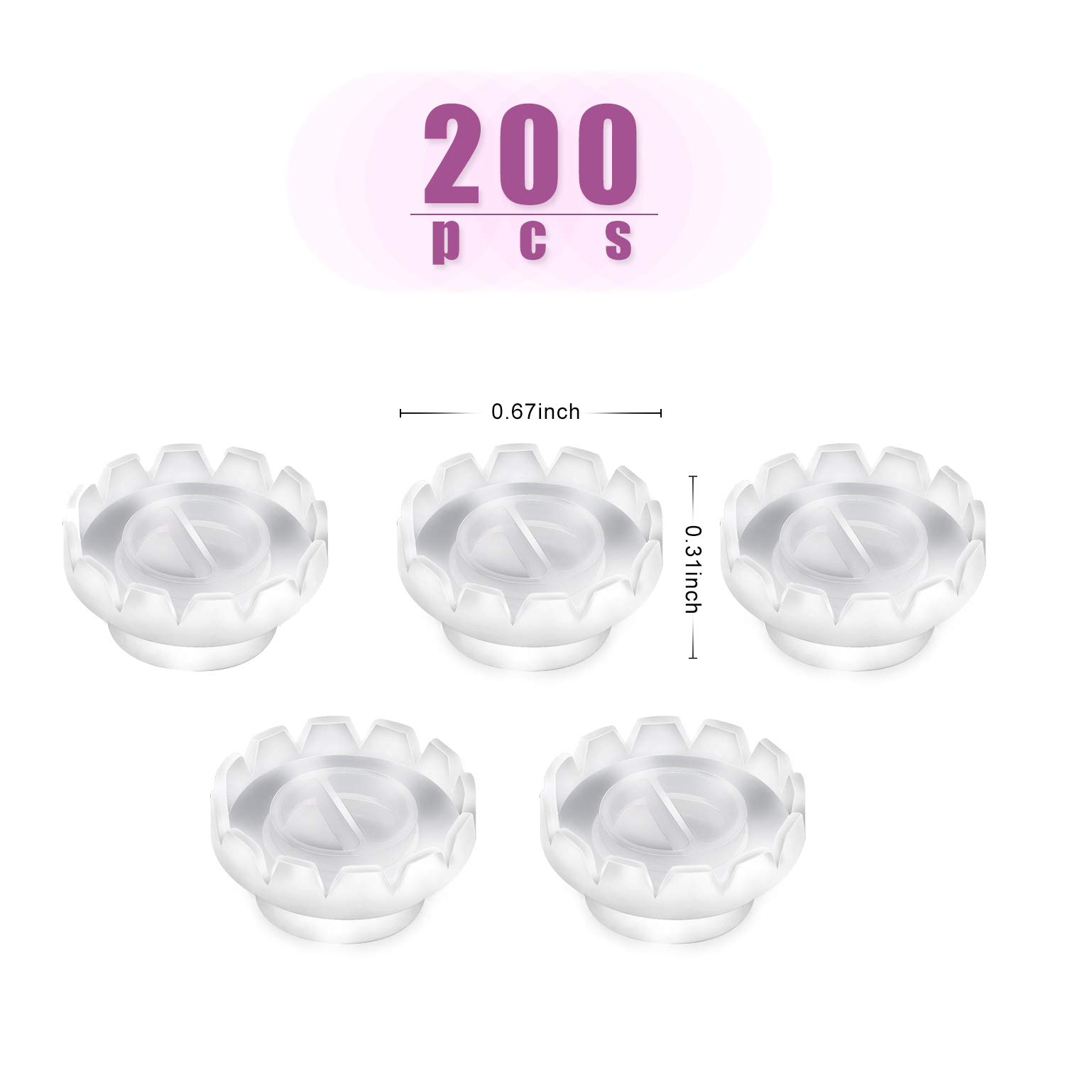 200 Pack Smart Glue Cups - Lash Glue Holder & Fan Cup for Eyelash Extensions | Quick Blossom Cup & Lash Organizer | Professional Eyelash Extension Tools for Salon & Home Use