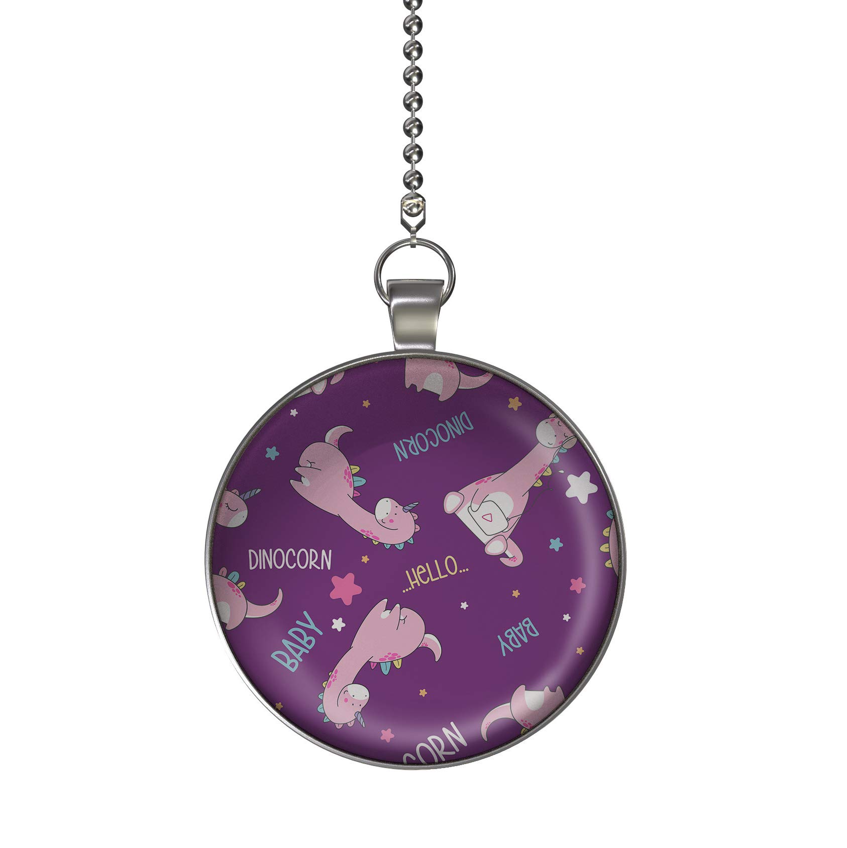 Dinocorn Unicorn Dinosaur Ceiling Fan with Light Kit & Pull Chain - Fantasy Kids Room Decor for Bedroom, Nursery, and Playroom