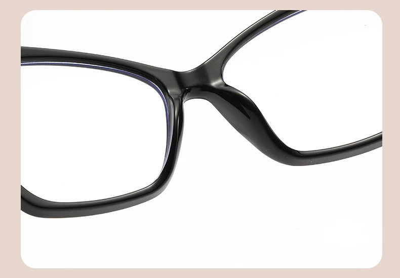 CCspace Women's Full Rim Square Cat Eye Plastic Eyeglasses 57427 - Stylish Retro Frames for Women, Lightweight & Durable Eyewear - Perfect for Office, Reading, Fashion Accessories