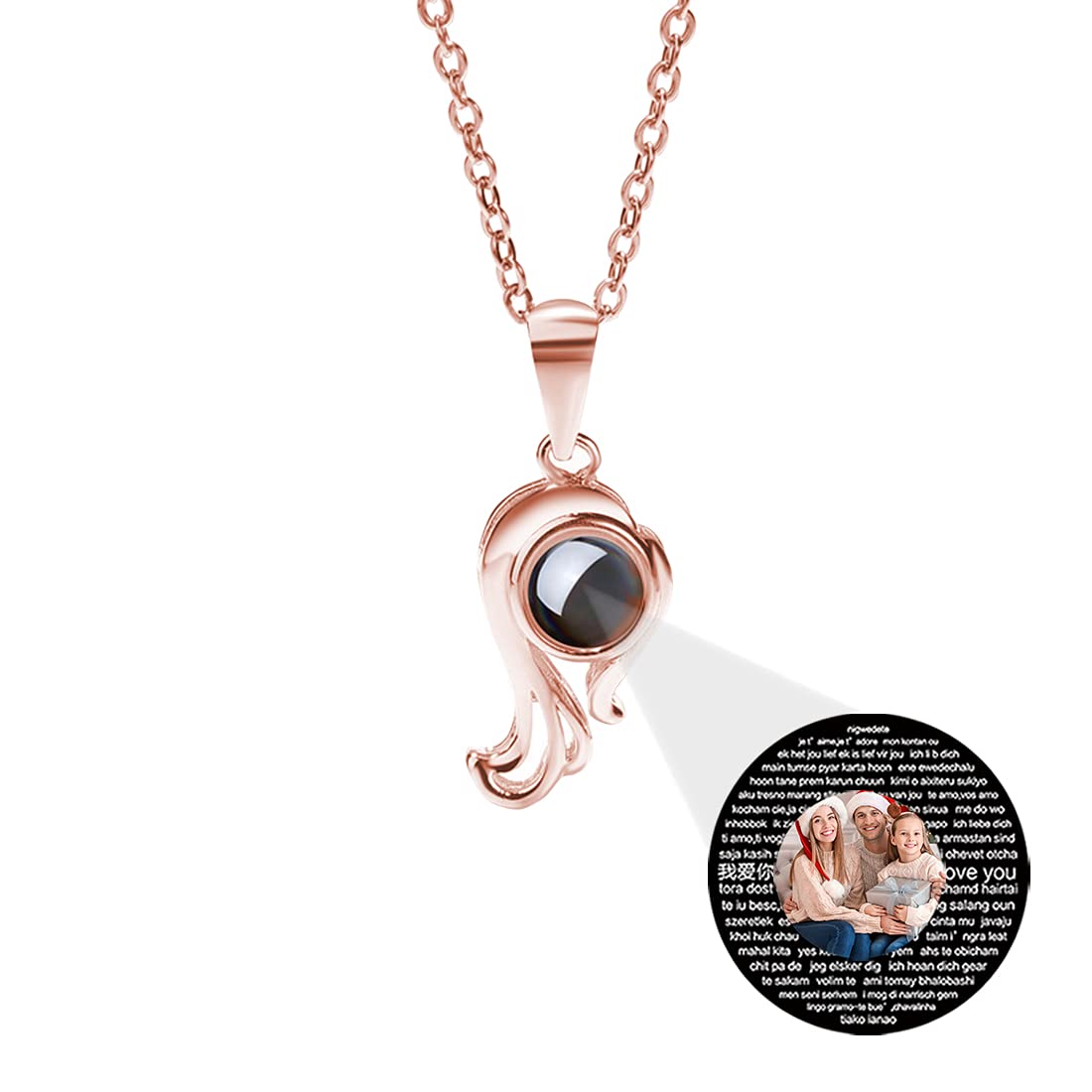 Custom Zodiac Necklace for Women - Personalized Constellation Pendant with Photo Projection - Birthstone Jewelry Gift for Her - Perfect for Birthdays, Anniversaries & Romantic Occasions