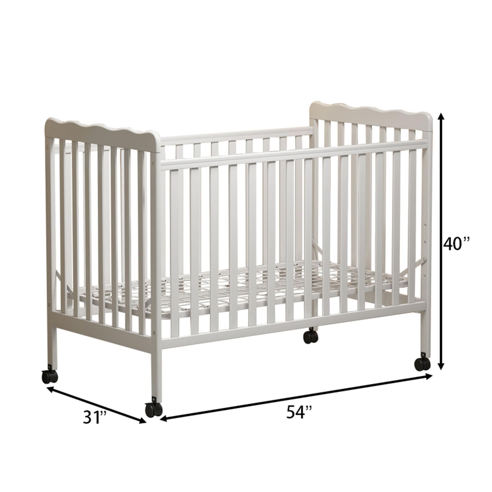 3-in-1 Convertible Baby Crib to Toddler Bed & Full Size Bed Frame - Safe Nursery Furniture for Boys & Girls - Perfect for Newborns, Infants & Growing Kids (Mattress Not Included) | Ideal for Nursery Rooms, Daycare Centers & Small Bedrooms