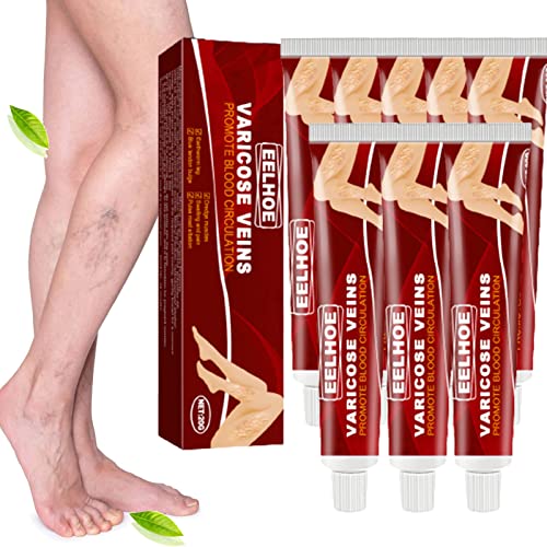 DIZHIGE Spider Vein & Varicose Veins Treatment Cream - 20g Leg Vein Repair Cream for Soothing & Smoothing - Anti-Varicose Vein Relief for Swollen Legs & Circulation Support (8 Pack) - Perfect for Daily Use, Travel & Post-Workout Recovery