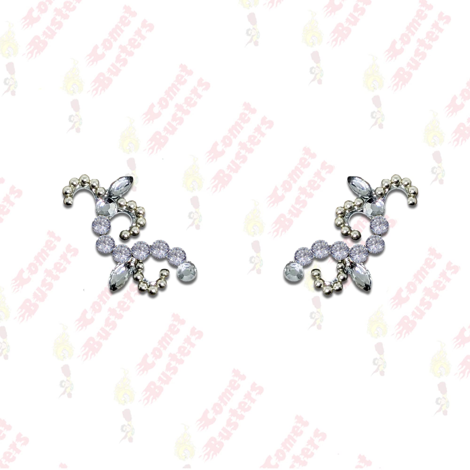 Comet Busters Face Gems - Glitter Eye Jewels for Rave Parties, Festival Makeup & Face Decoration (JEWEYE001-1, JEWEYE004) - Perfect for EDM Events, Halloween Costumes & Photo Shoots