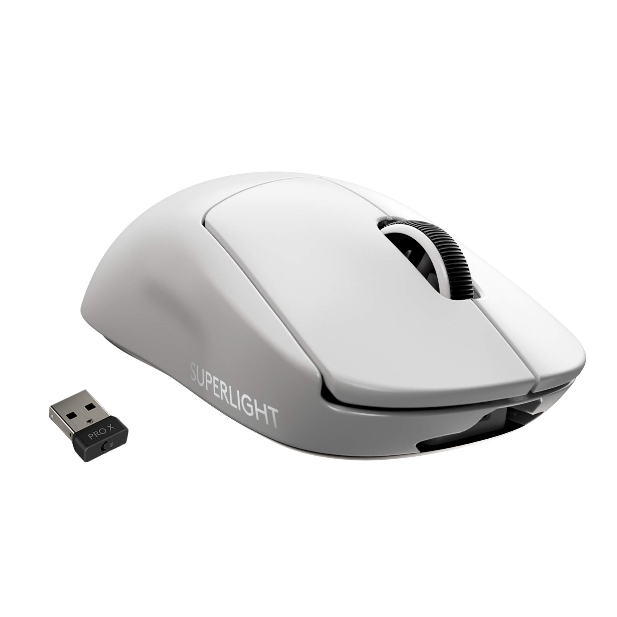 Logitech G PRO X SUPERLIGHT Wireless Gaming Mouse - HERO 25K Sensor, 25,600 DPI, Ultra-Lightweight 63g Design, 5 Programmable Buttons, Long Battery Life - Perfect for FPS, MOBA & Esports Gaming on PC/Mac (White)
