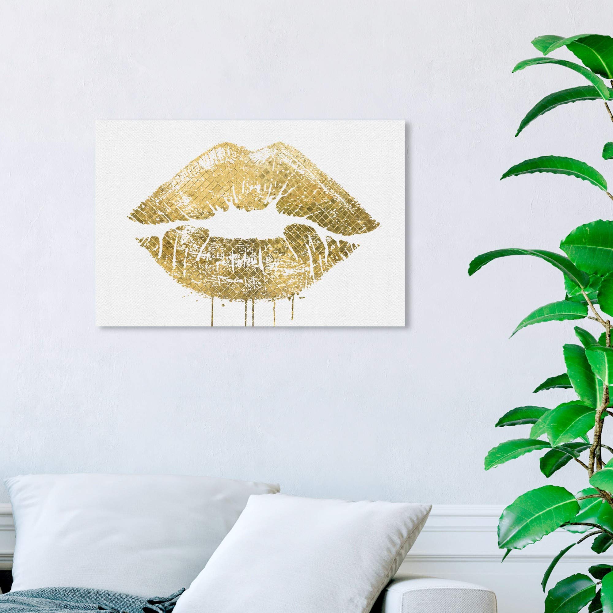 Oliver Gal Artist Co. Fashion & Glam Wall Art Canvas Prints - 24x16 Inch Home Decor in White & Gold | Perfect for Living Room, Bedroom & Office Wall Decor