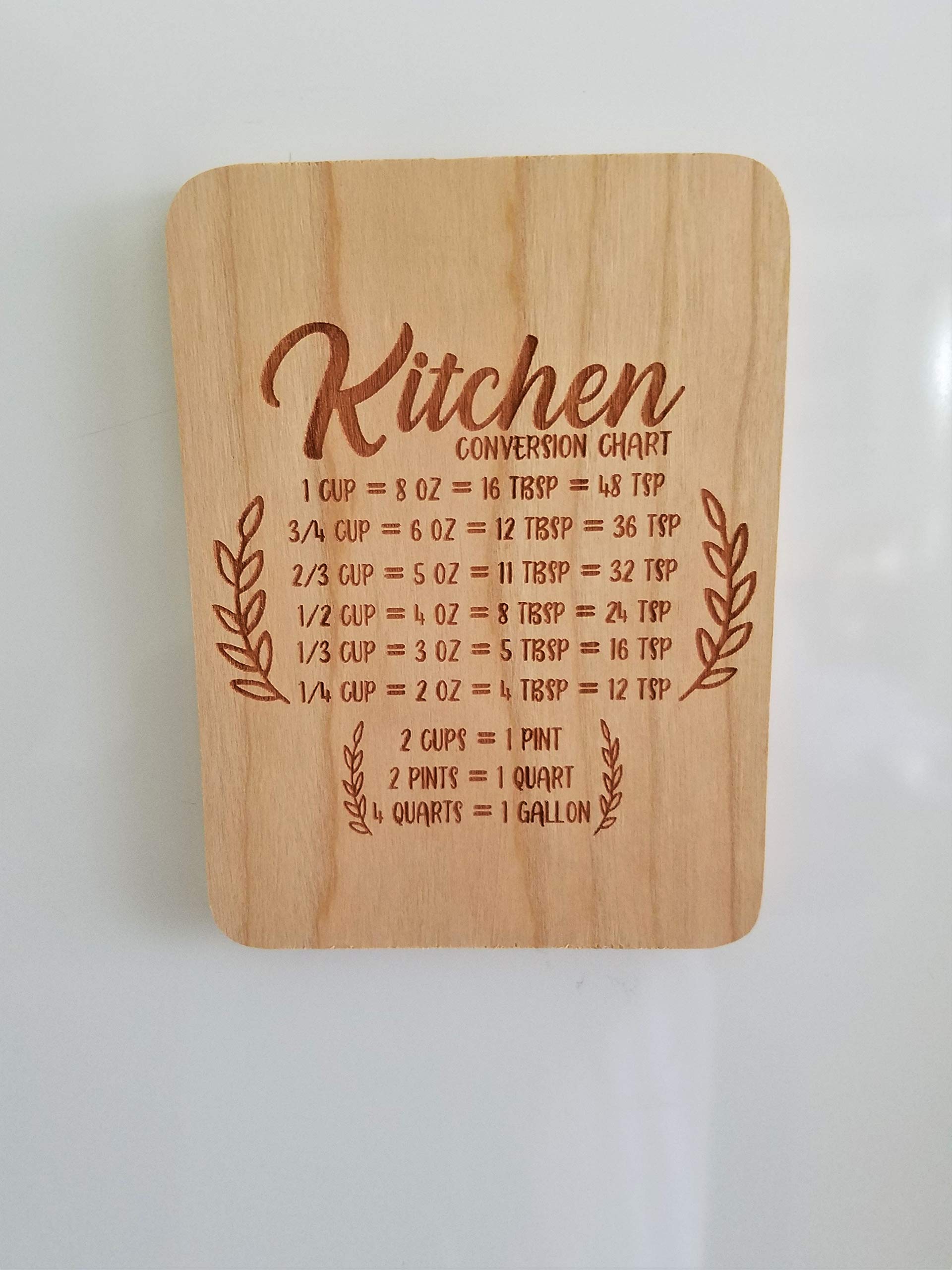 Kitchen Conversion Chart Magnet - Cooking Measurements for Baking & Recipes