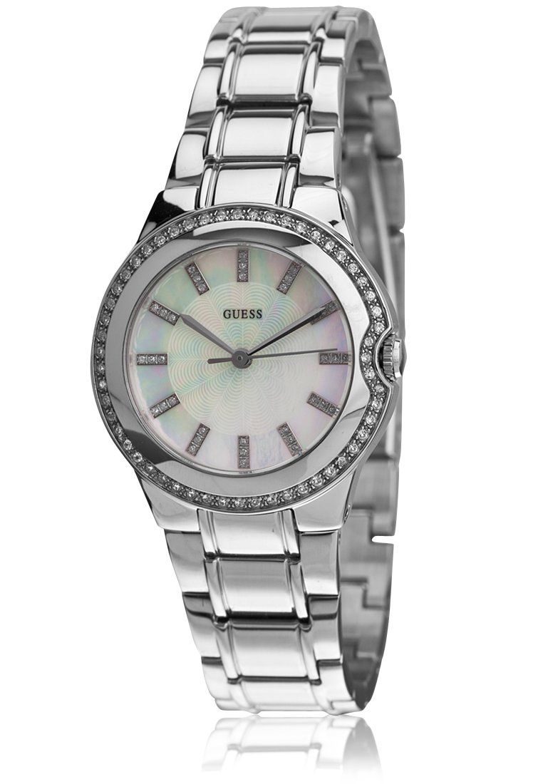 Guess Women's Black Dial Analog Quartz Watch - Stainless Steel Band W11178L1 | Perfect for Office, Casual Wear & Everyday Fashion Accessory