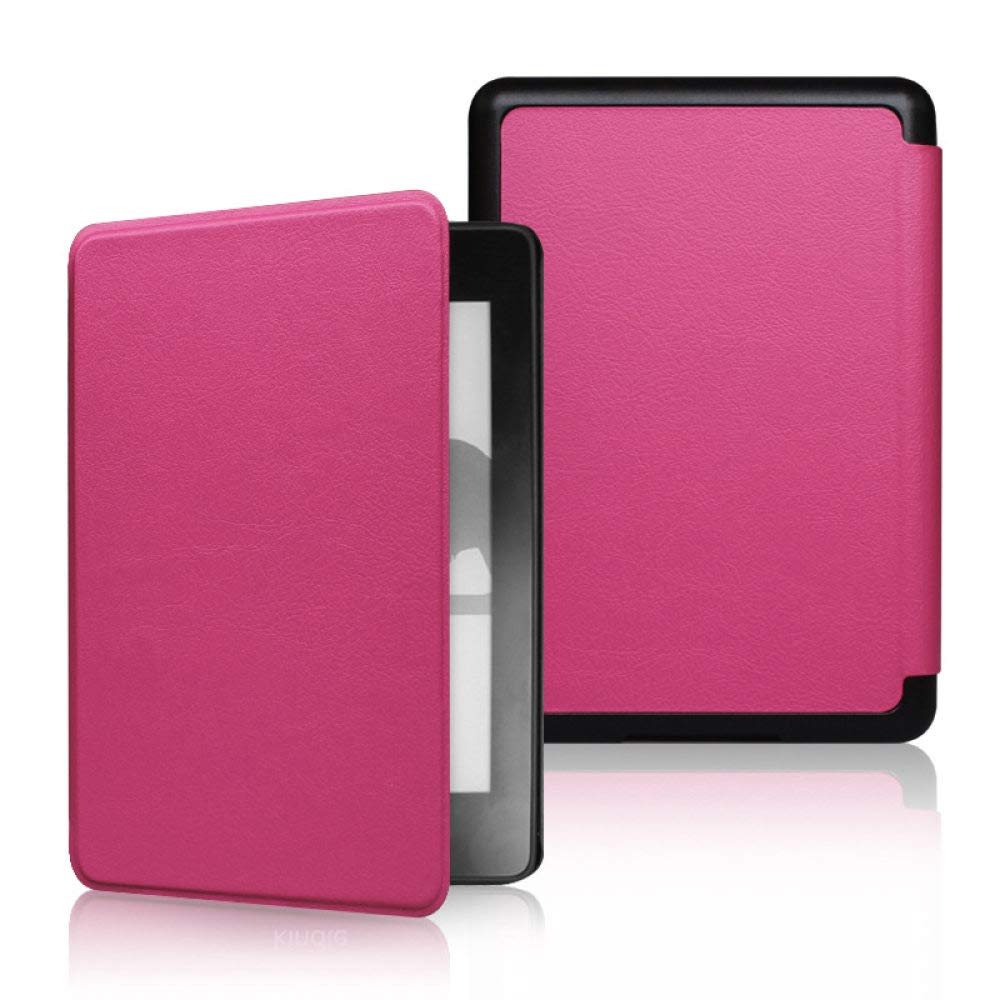 Premium Smart PU Leather Case for Kindle (10th Gen 2019) & Paperwhite 4 (10th Gen 2018) - Auto Sleep/Wake Function, Slim Shell Anti-Drop Waterproof Cover - Rose Color E-Reader Accessory - Perfect for Travel, Reading & Daily Protection