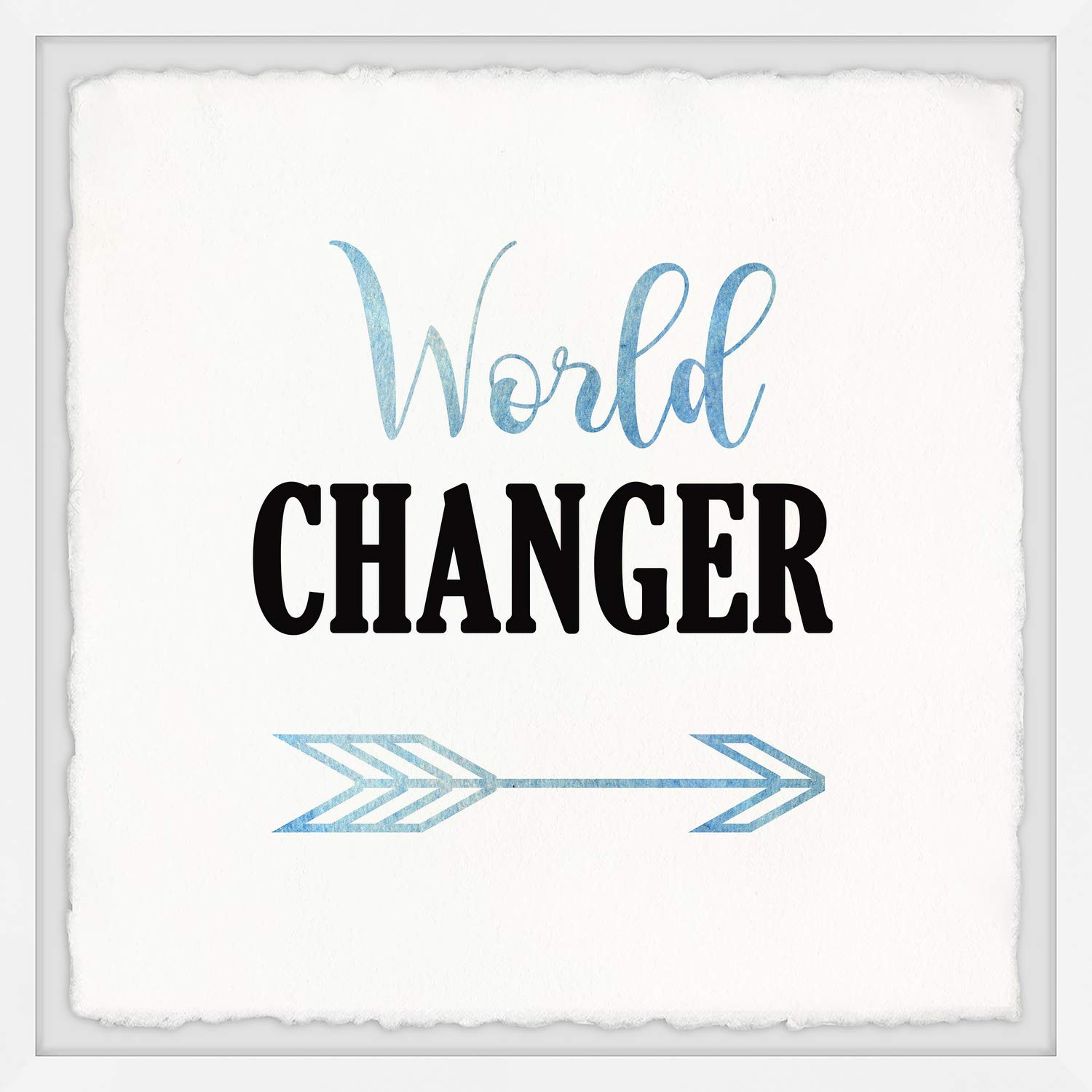 Marmont Hill World Changer II Framed Canvas Art Print - 18x18 Inches Wall Decor for Living Room, Bedroom & Office