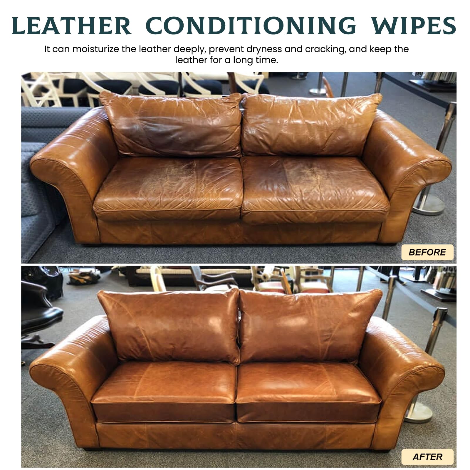 Premium Leather & Furniture Repair Salve with Applicator Brush - Prevent Dryness & Cracks | Safe, Quick Leather Conditioner for Couches, Bags, Shoes & More (1 Set) - Perfect for Home & Auto Leather Care