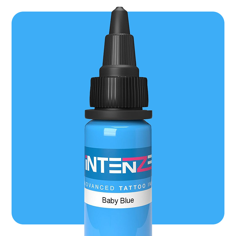 Premium Baby Blue Intenze Tattoo Ink - Professional Tattoo Artist Supplies - Various Sizes Available for Tattoo Studio & Body Art
