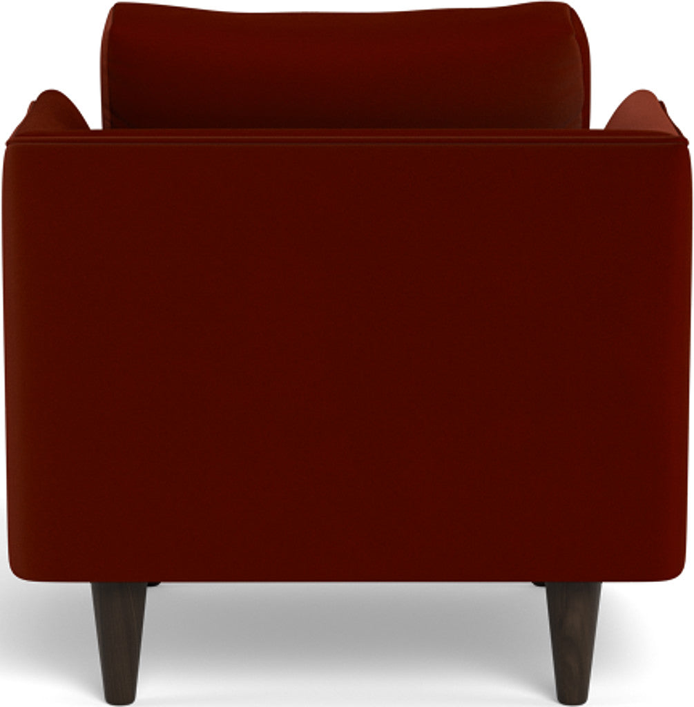 Rainey 35 Armchair - Modern Accent Chair for Living Room, Bedroom & Office - Comfortable Upholstered Lounge Chair with Wooden Legs