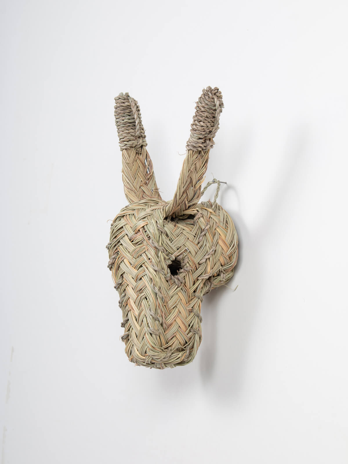 Mini Woven Donkey Head - Handmade Animal Decor for Wall, Nursery, Kids Room - Perfect for Farmhouse, Bohemian & Rustic Home Decor