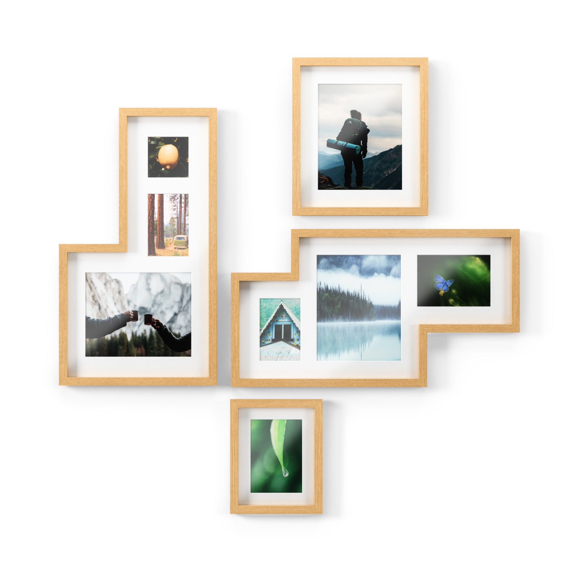 Mingle Wall Picture Frames Set of 4 - 8x10 10x12 Inches Black Gallery Frames for Home Decor, Living Room, Bedroom & Office Wall Art Display