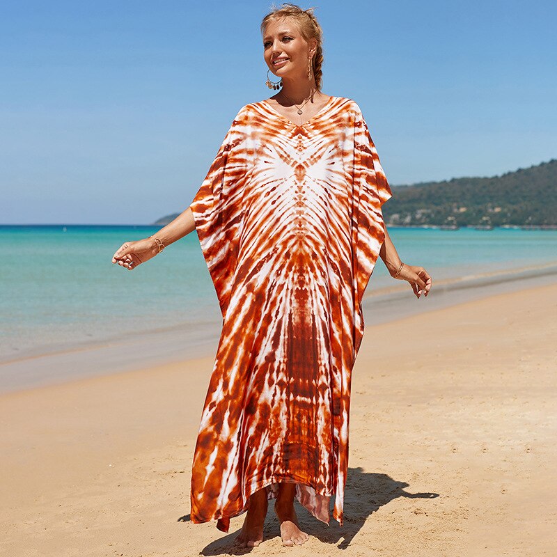 Bohemian Beach Dresses & Kaftans - Flowy Bikini Cover Ups, Maxi Robe for Women | Elegant Swimwear Coverup for Pool, Vacation & Summer Outfits