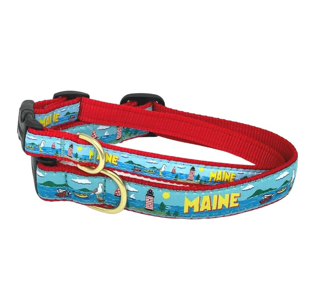 Premium Maine Dog Collar - Durable & Adjustable Pet Collar for Small Medium Large Dogs - Perfect for Walking, Training & Outdoor Adventures