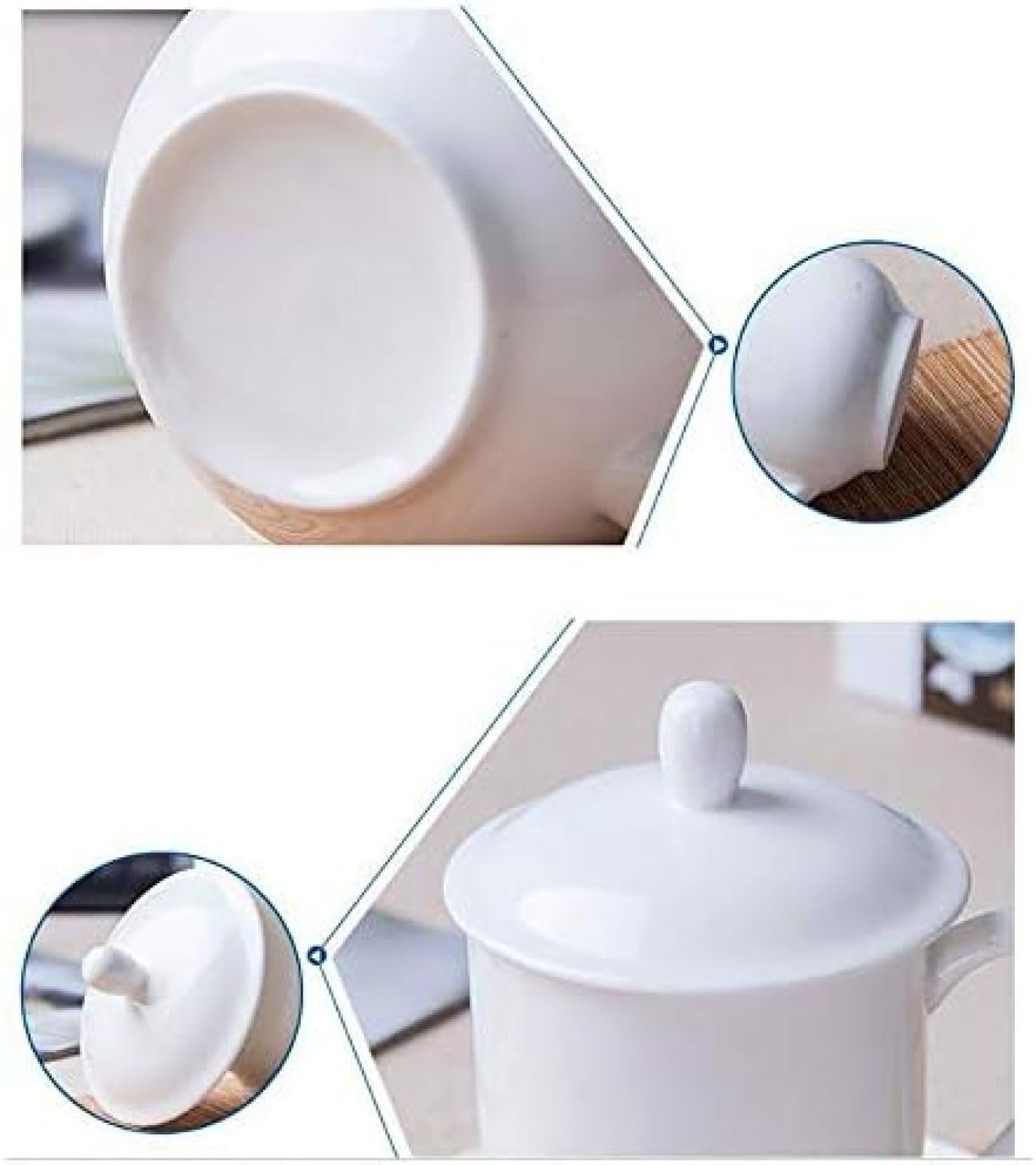 Premium Chinese Porcelain Tea Cup & Coffee Mug with Lid - Elegant Traditional Design for Home, Kitchen, Office & Restaurants - Includes Gift Box - Perfect for Afternoon Tea, Gifts & Daily Use - BPA-Free Ceramic Cup by Bonny369