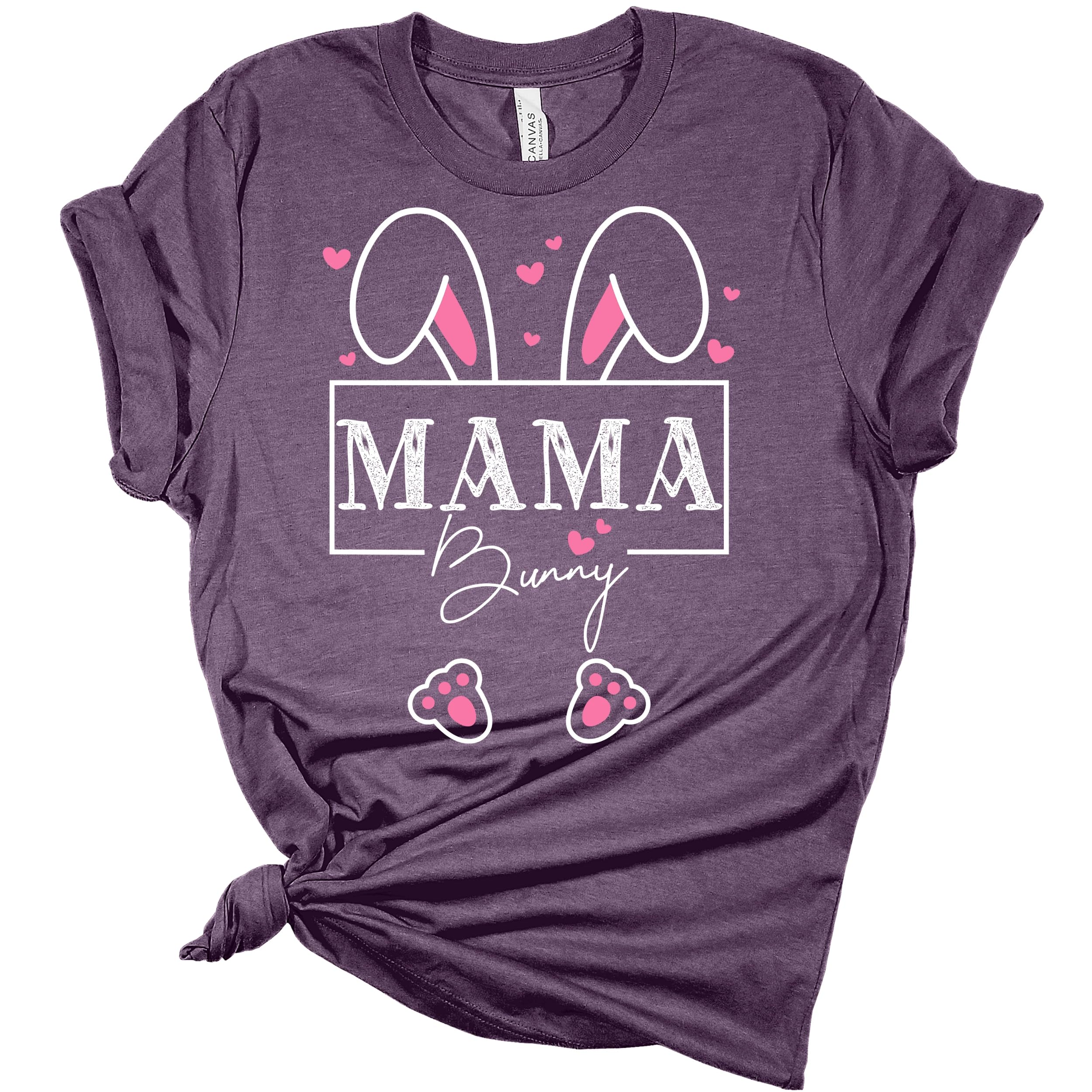 GyftWear Women's Easter Bunny Graphic T-Shirt - Cute Easter Mama Tee for Mom - Perfect for Easter Brunch, Family Photos & Spring Celebrations