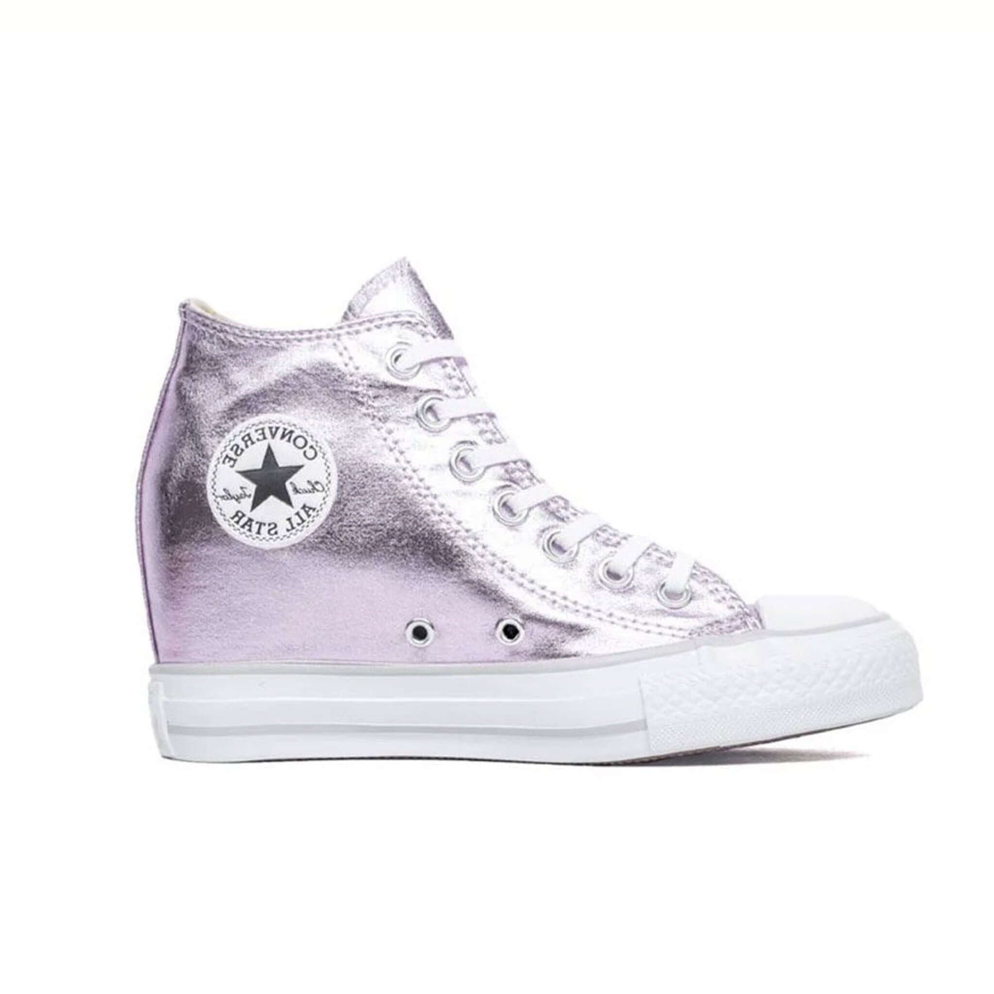 Vintage Converse Chuck Taylor All Star Lux Metallic Mid Purple Sneakers - Women's Size 6 | Retro Fashion, Streetwear & Casual Outfits