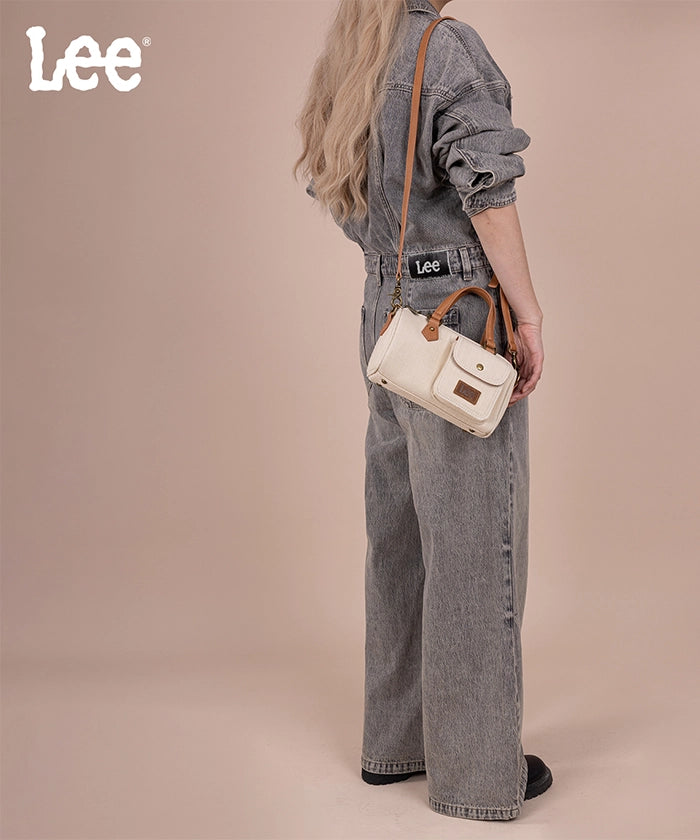 LEE Denim Canvas Barrel Satchel Top Handle Crossbody Bag for Women - Stylish Shoulder Purse for Work, Travel & Everyday Use