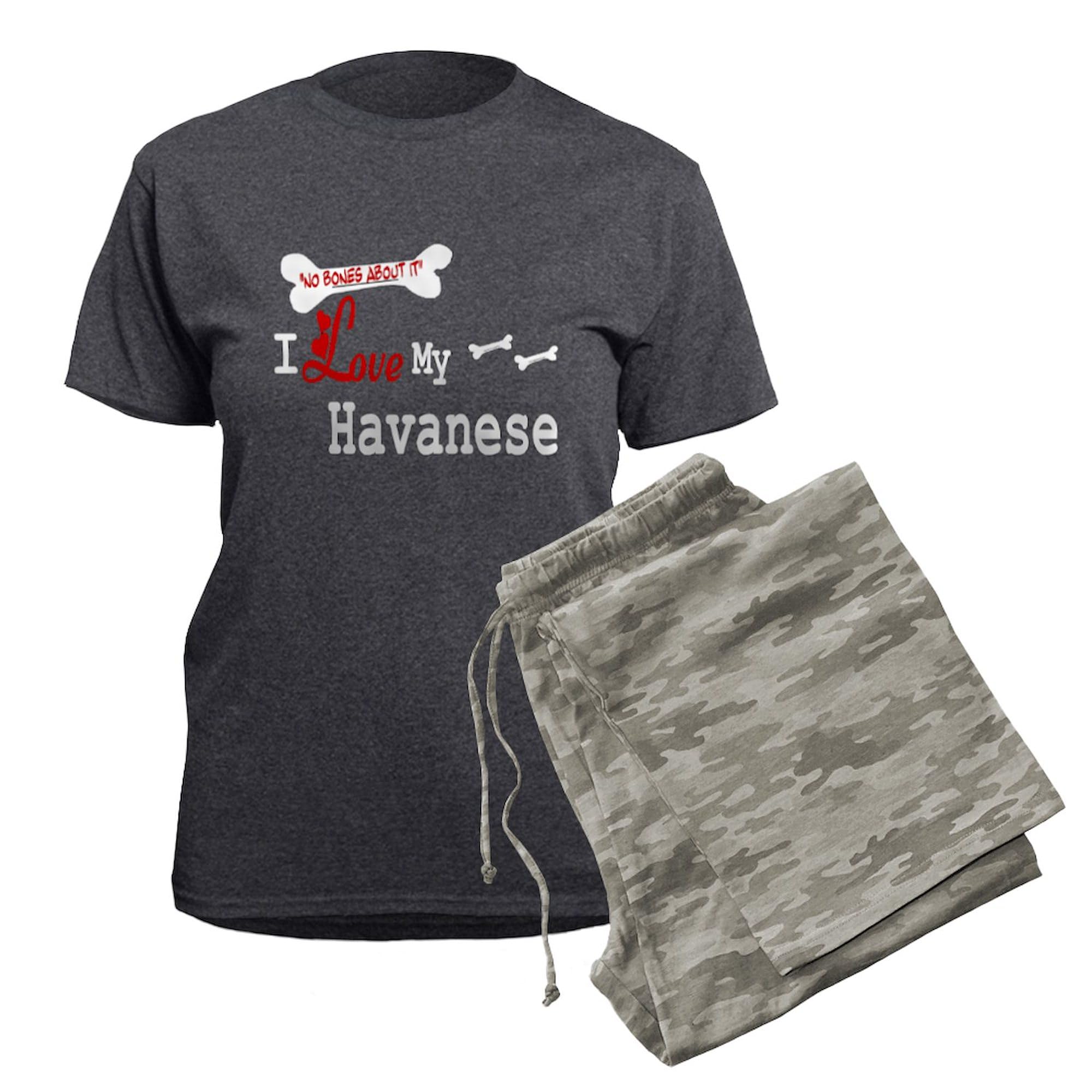 Havanese Dog Lover Women's Charcoal Pajama Set - Cozy Sleepwear with Dog Print for Dog Moms & Pet Lovers - Perfect for Christmas Gifts, Lounge Wear & Relaxing at Home