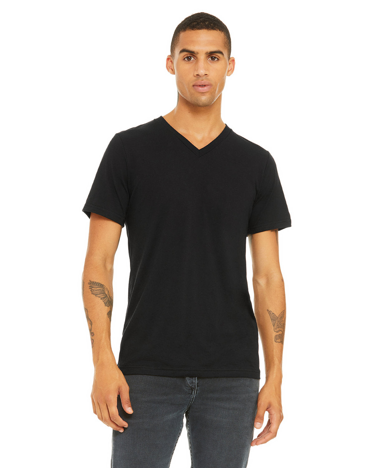 Bella + Canvas 3415C Unisex Triblend V-Neck T-Shirt - Soft Comfortable Tee for Men & Women - Perfect for Casual Wear, Gym, and Everyday Outfits