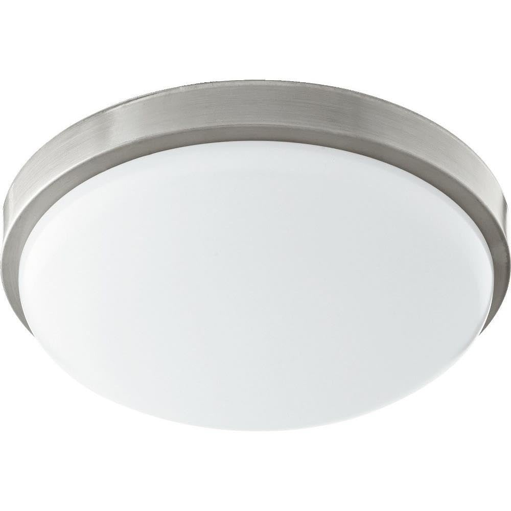 902-11-65 Ceiling Mount Glass LED Light Fixture - 1 Light Satin Nickel Finish | Modern Lighting for Bedroom, Living Room & Dining Room