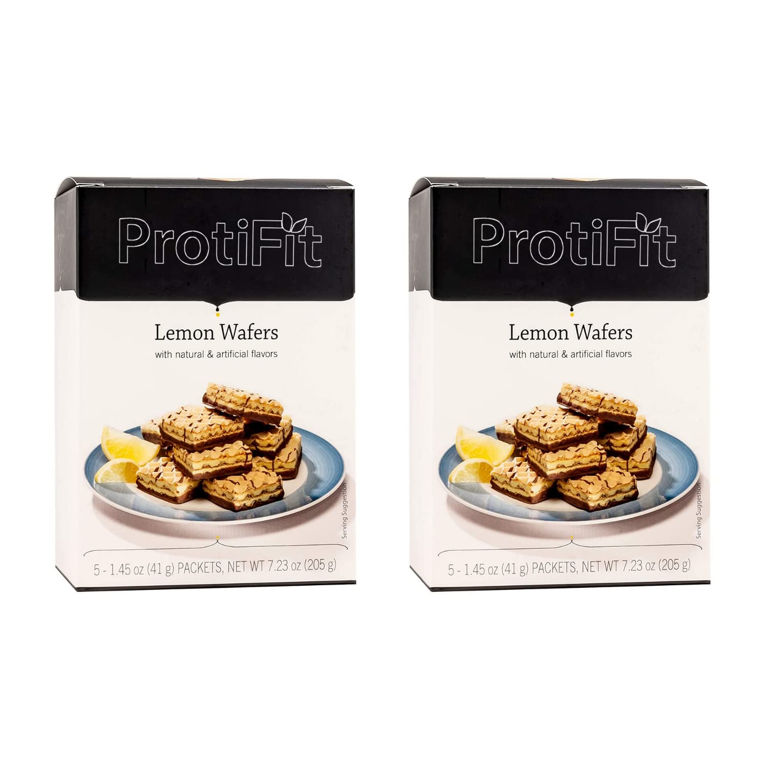 PROTIFIT High Protein Lemon Wafer Bar 2 Pack - 15g Protein, Low Calorie, Low Carb, Low Fat, Keto & Ideal Protein Compatible Snack - Perfect for Workouts, Weight Loss & On-the-Go Energy (5 Servings per Box)