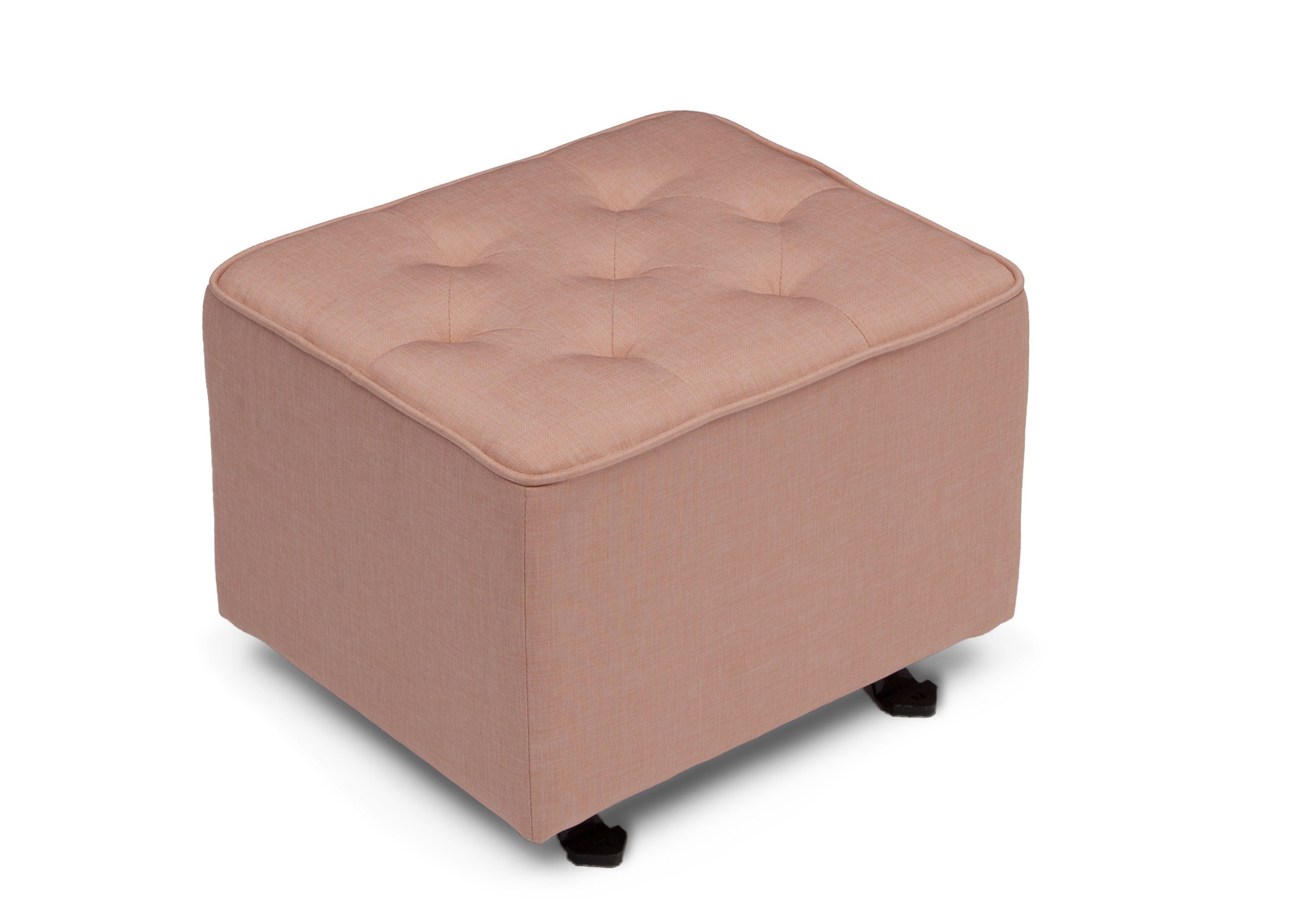 Emma Diamond Tufted Nursery Gliding Ottoman - Soft Upholstered Baby Room Footrest - Perfect for Nursing, Rocking & Nursery Decor