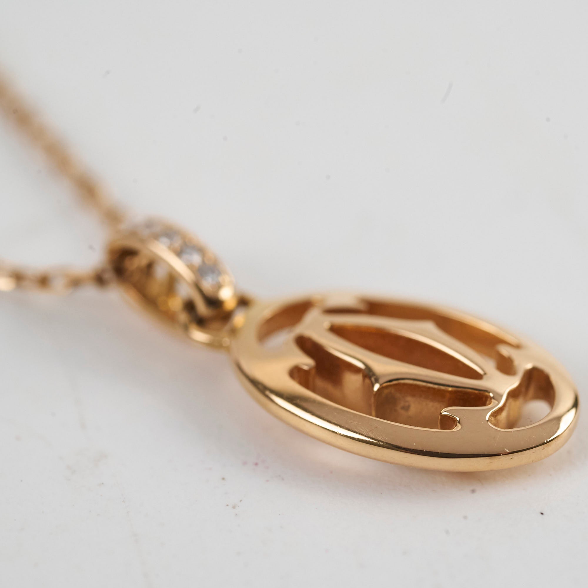 Cartier Logo Necklace for Women - 18K Rose Gold Pendant Chain Jewelry Gift for Her - Perfect for Valentine's Day, Anniversary & Special Occasions