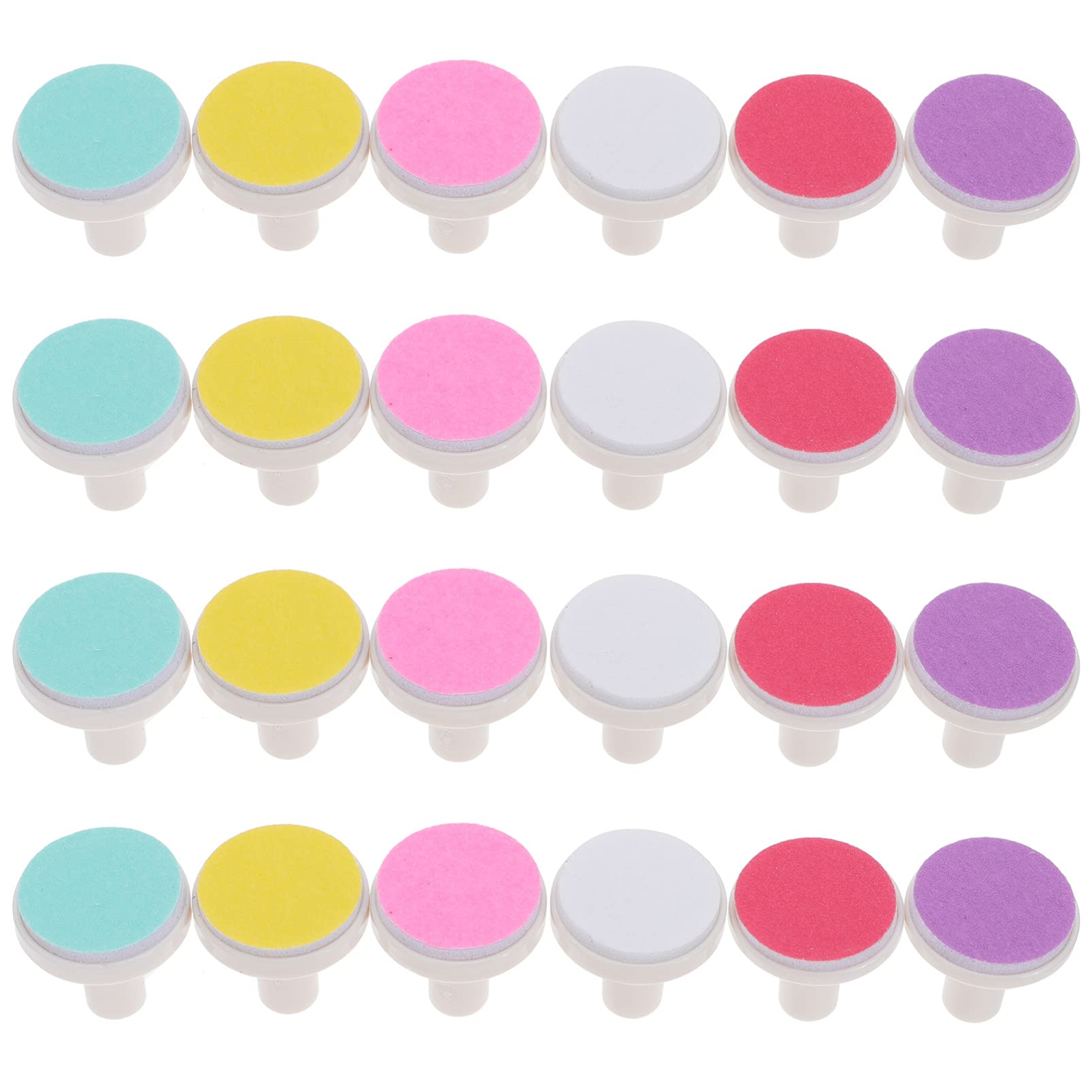 Healifty 24Pcs Baby Nail File Replacement Pads - Electric Nail Grinding Heads for Standard Baby Nail Trimmer - Safe for Newborn, Infant & Toddler - Gentle Nail Care for Smooth & Healthy Baby Nails (Perfect for Home Use & Travel)
