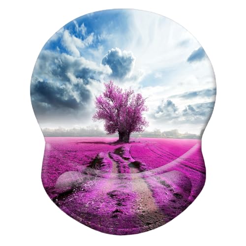 Purple Flower Sea Under The Blue Sky