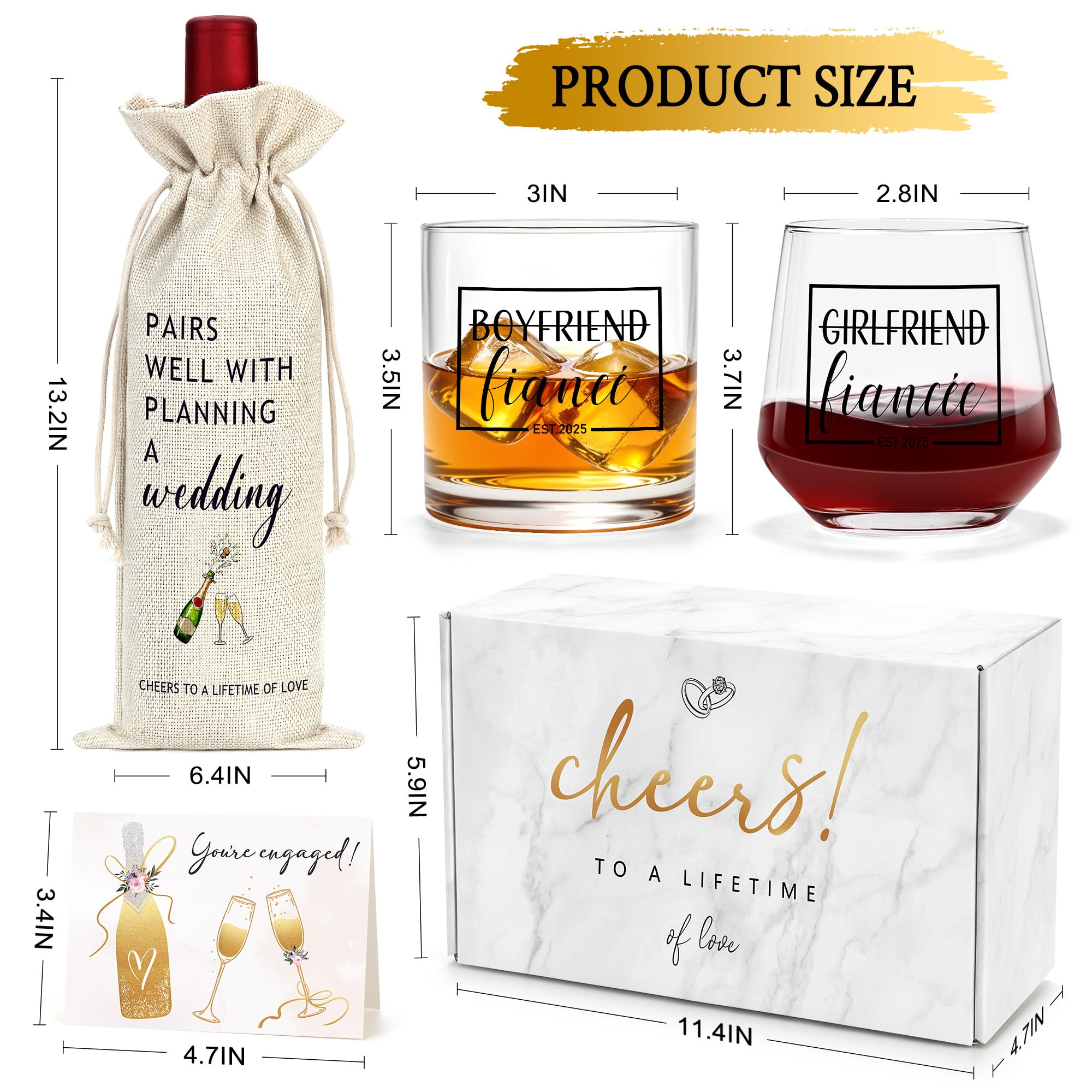 **Unique Engagement Gifts for Couples - Romantic & Personalized Gifts for Newly Engaged Couples, Him & Her - Perfect for Anniversaries, Weddings & Home Decor**