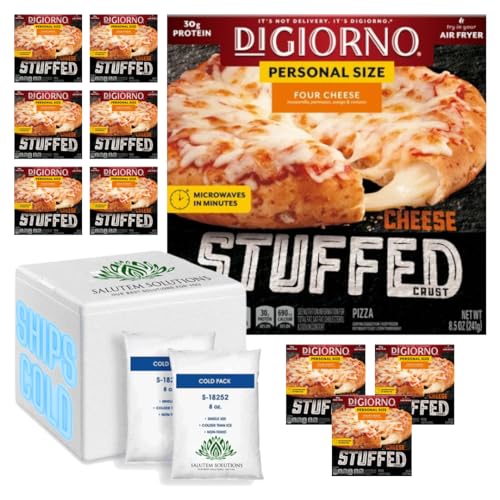 DiGiorno Frozen Pizza - Four Cheese Stuffed Crust Personal Pizza with Marinara Sauce, 8.5oz (Pack of 10) | Quick & Easy Meal for Parties, Game Nights & Family Dinners
