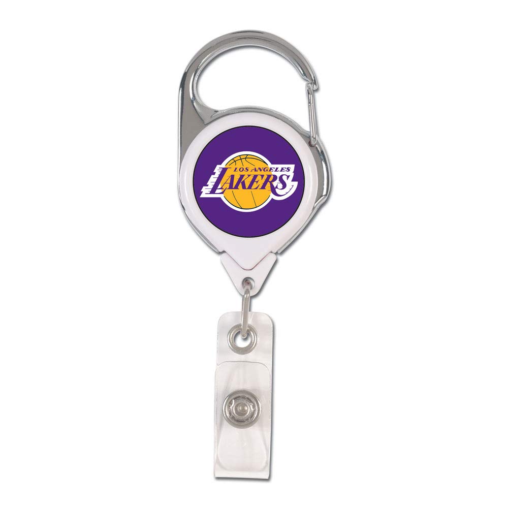 NBA Los Angeles Lakers Official Retractable 2-Sided Premium Badge Holders - Perfect for ID Cards, Work Badges & Event Credentials