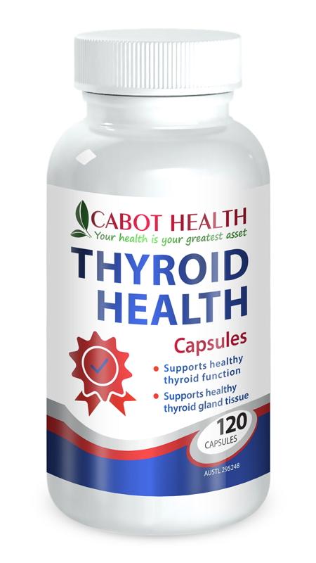 Cabot Thyroid Health Supplement - Supports Thyroid Function, Metabolism & Energy - Natural Iodine & Selenium for Hormone Balance - Ideal for Hypothyroidism & Hashimoto's (60 Capsules) - Boost Energy & Vitality for Active Lifestyles