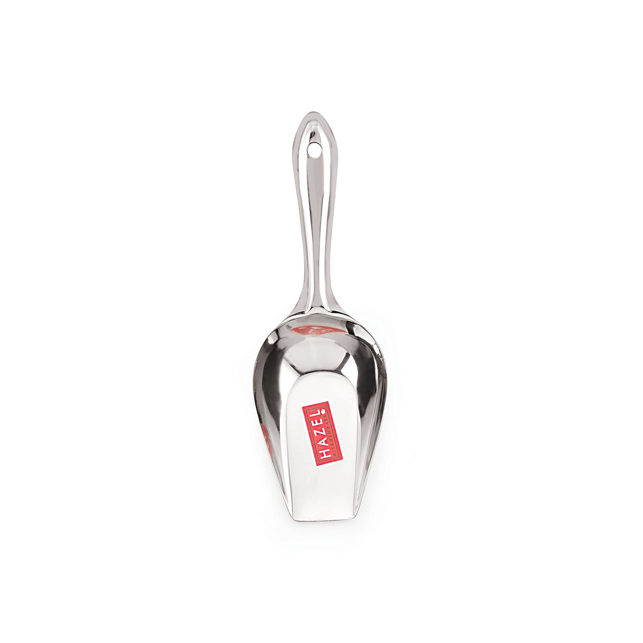 Premium Stainless Steel Scoop Spoon for Flour, Grain, Candy & Spices - Heavy Duty Kitchen & Grocery Store Accessory - Medium Size, Silver - Ideal for Baking, Cooking & Bulk Food Dispensing