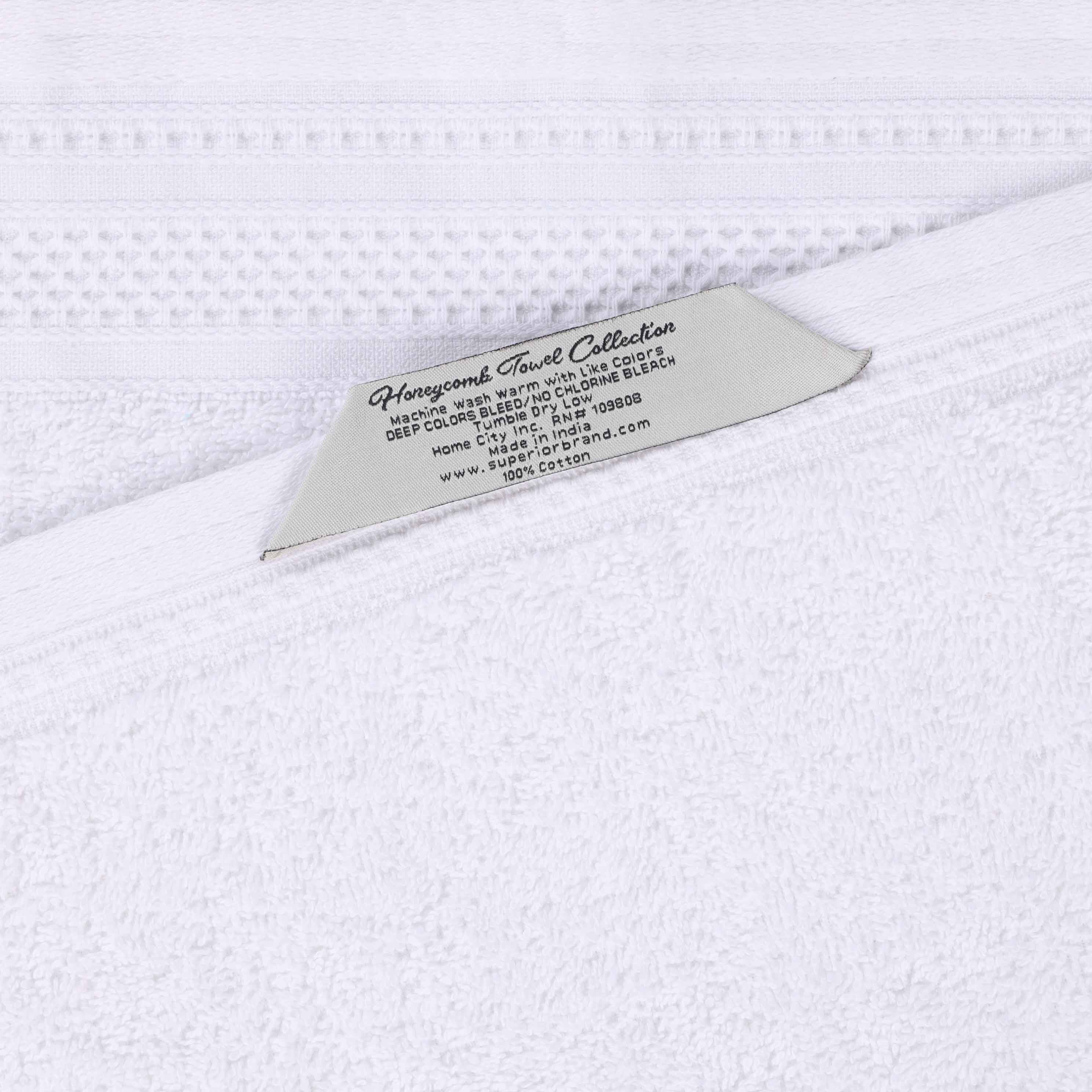 Premium Honeycomb Waffle Weave Cotton Bath Towels Set of 2 - Ultra Soft & Absorbent Luxury Bath Sheets for Spa, Hotel & Home Use