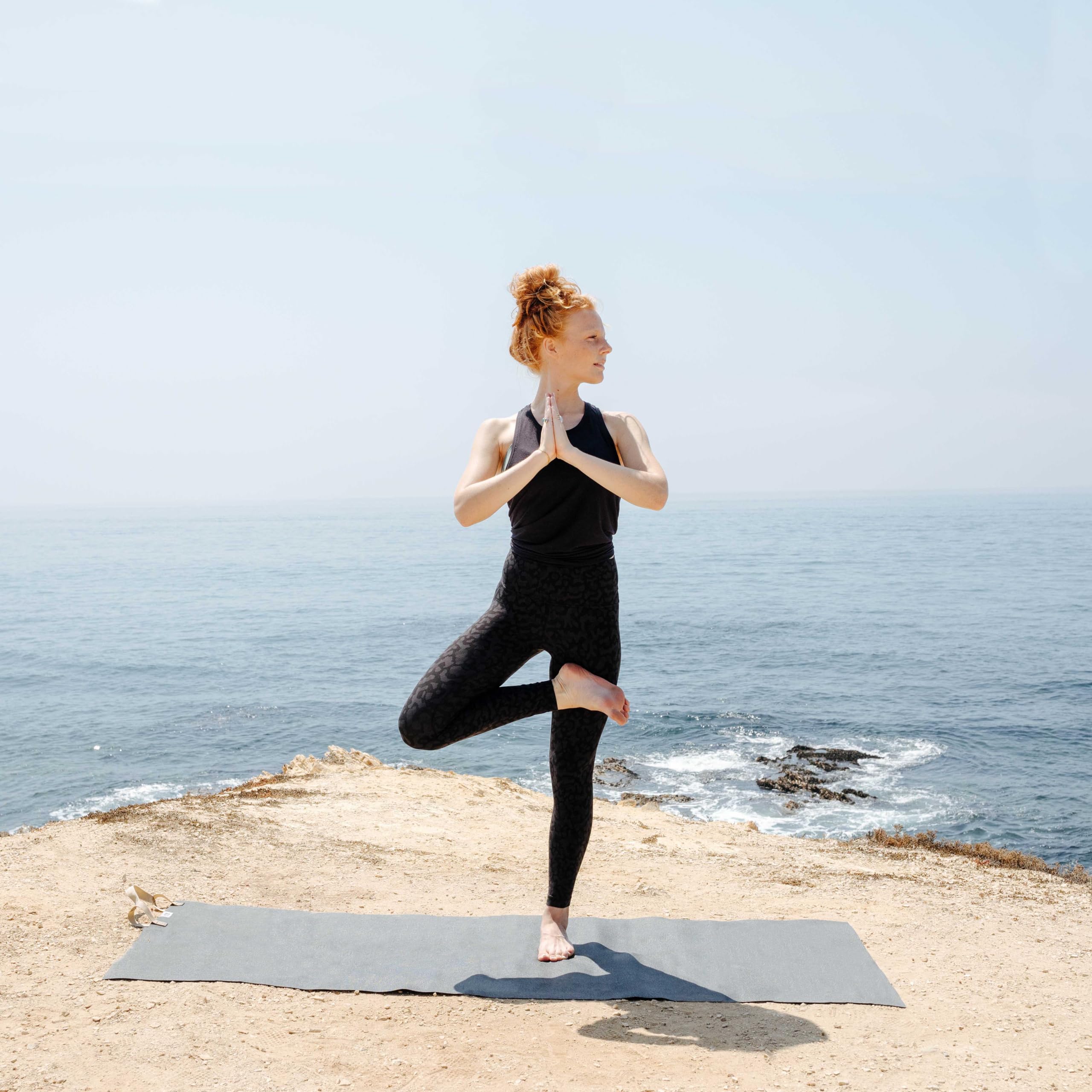 Yogo Ultralight Folding Travel Yoga Mat with Attached Straps - FSC® Certified Plant Rubber, Non-Slip Sticky Grip - Perfect for Home, Gym & Outdoor Yoga Practice