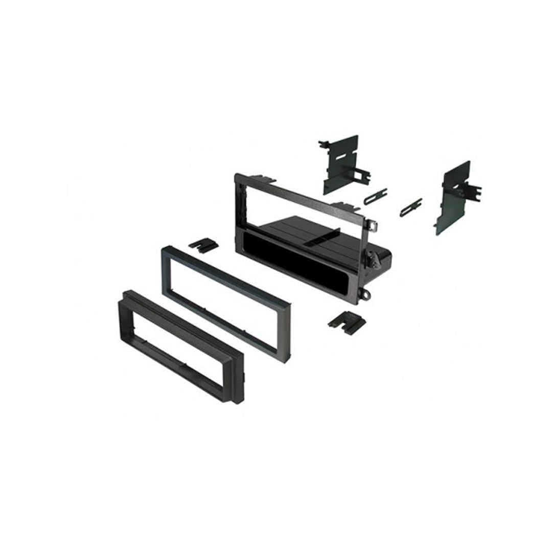 GMK420 Single DIN Car Stereo for 1990-2012 GM Vehicles & Select Imports - ISO Compatible with Storage Pocket - Perfect for Chevy, Buick, Cadillac & More - Upgrade Your Car Audio System