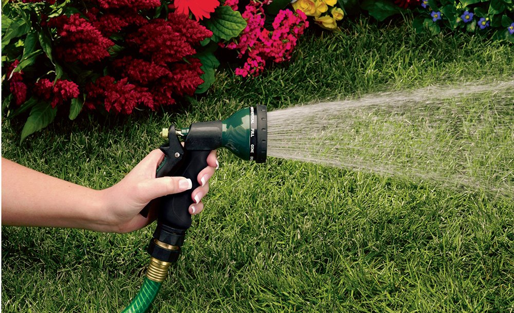 Orbit Compact 7-Pattern Zinc Pistol Hose Spray Nozzle 58329 - Heavy Duty Metal Garden Watering Nozzle for Lawn, Plants & Car Washing - Adjustable Spray Patterns for Precise Watering Control