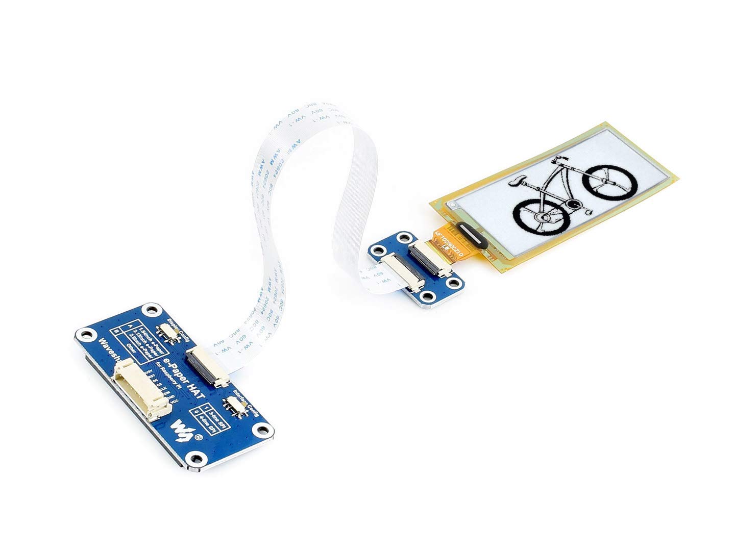 Waveshare 2.9 Inch Flexible E-Ink Display HAT - 296x128 Resolution Black/White E-Paper Screen with SPI Interface for Raspberry Pi (Zero/2B/3B/3B+), Jetson Nano - Perfect for DIY Projects, E-Book Readers, and Digital Signage