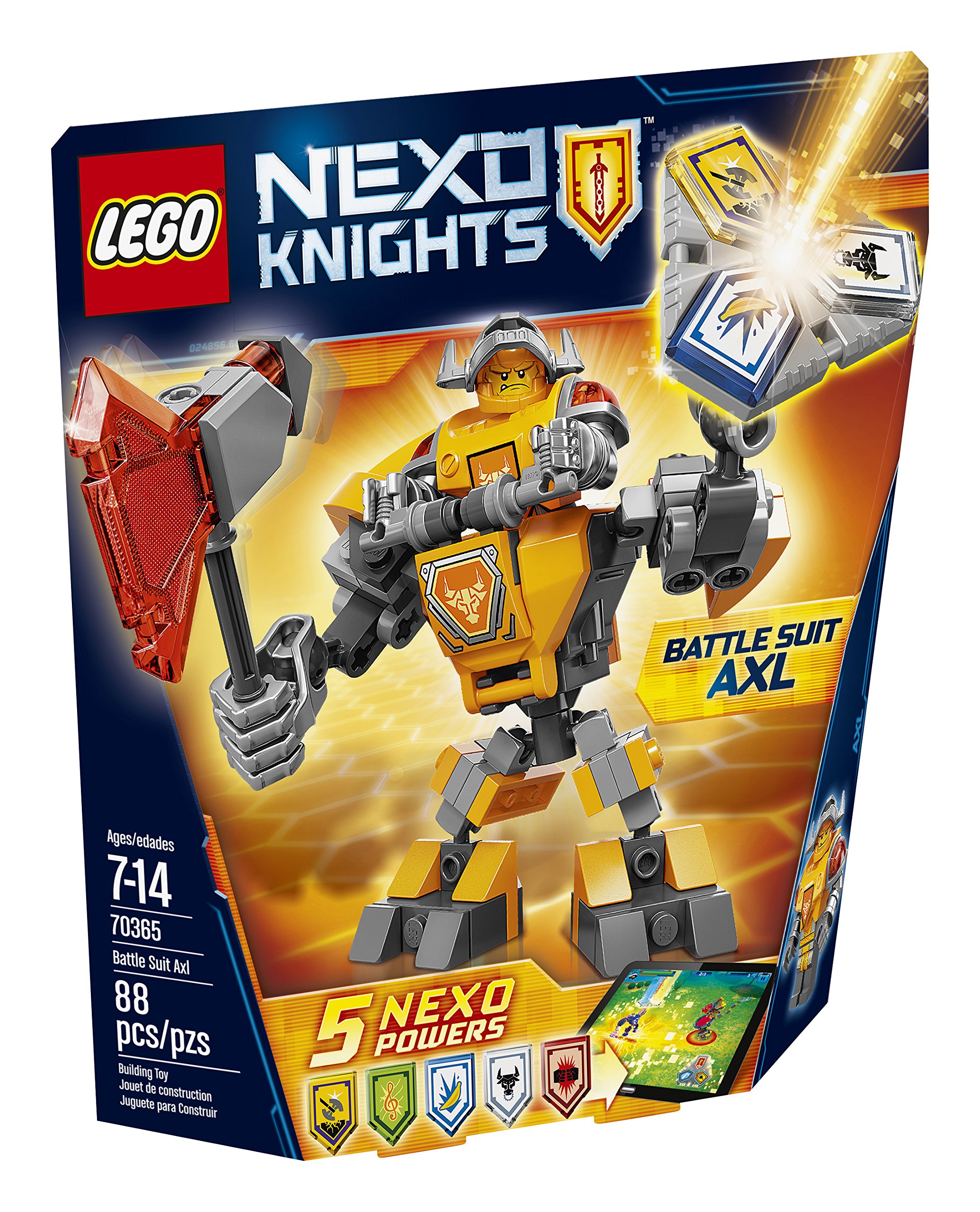 LEGO Nexo Knights Battle Suit Axl 70365 Building Kit (88 Pieces) - Creative Construction Toy for Kids, Perfect for Imaginative Play and Collectors