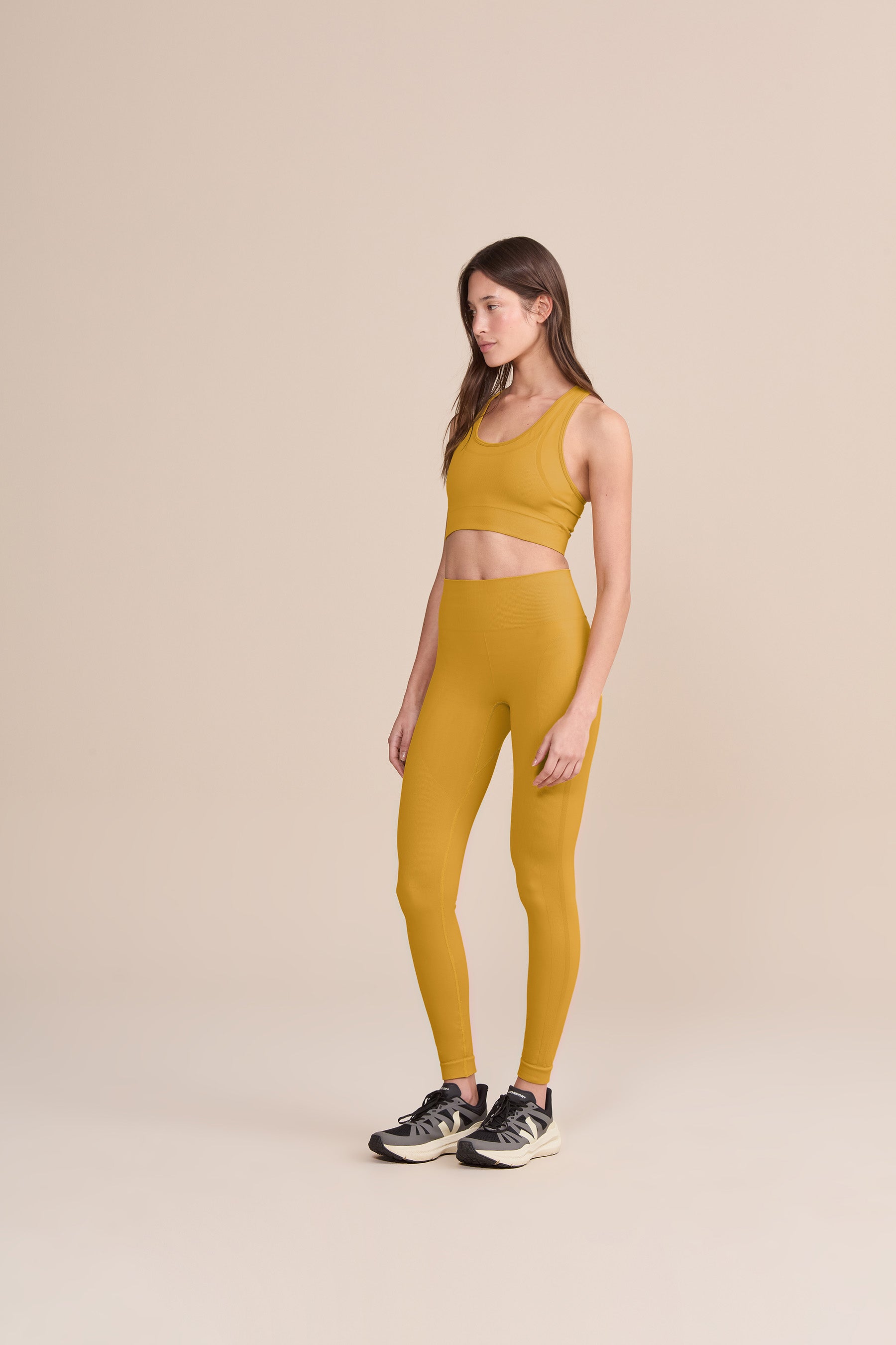 High Waist Mix Seamless Knit Leggings for Women - Comfortable Yoga Pants, Workout Tights, Lounge Wear - Perfect for Gym, Running, Travel & Everyday Use