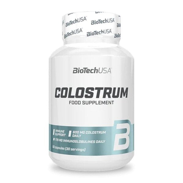 BioTechUSA Colostrum Supplement - 60 Capsules for Immune Support & Gut Health | Boost Wellness & Recovery for Athletes & Active Lifestyles