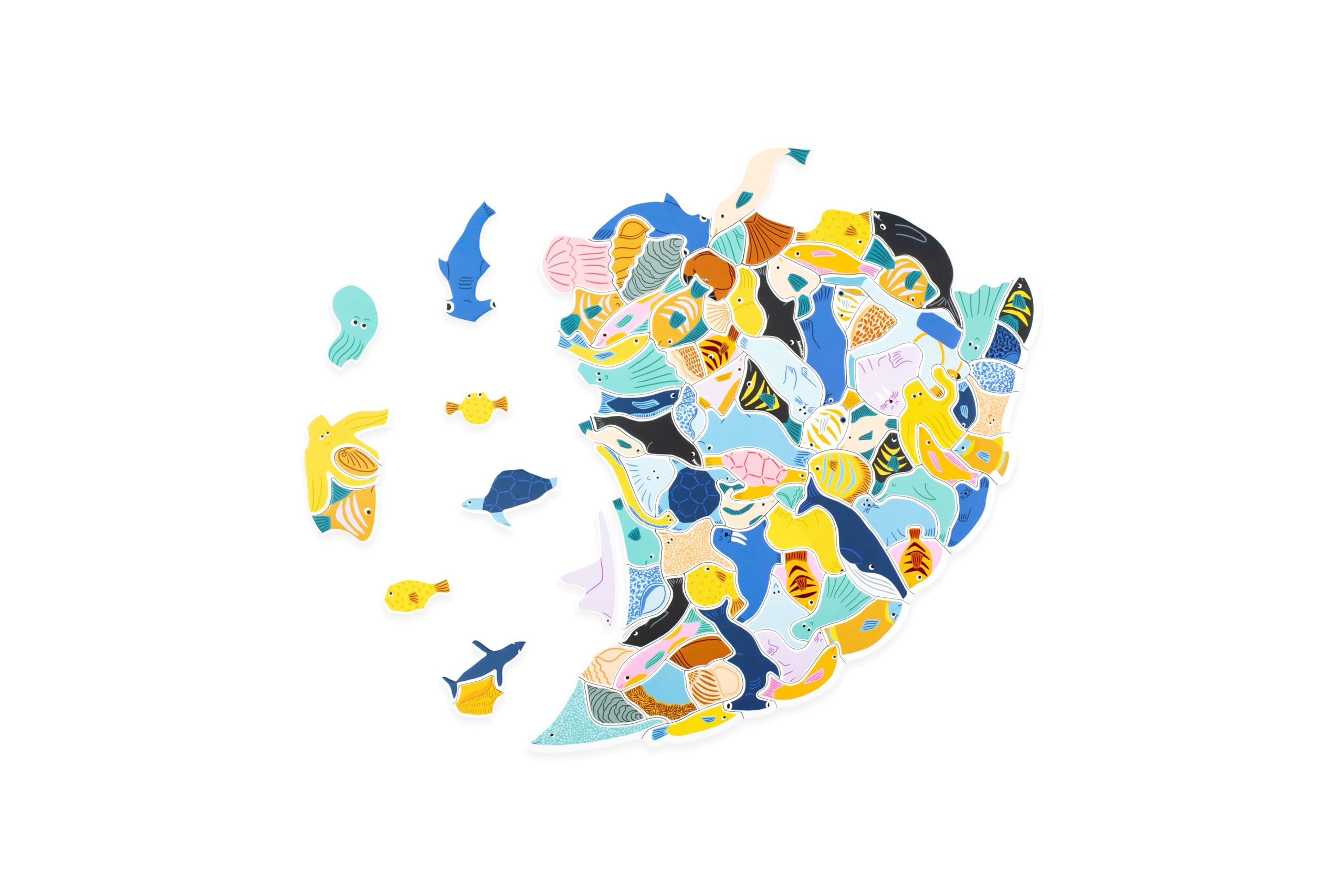 300 Piece Jigsaw Puzzle - Aquatic Cluster Puzzle with Fish & Diver | Challenging Ocean-Themed Brain Teaser for Adults & Kids | Perfect for Family Game Night & Educational Play